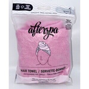 NEW Afterspa Hair Towel Wrap Turban PINK Microfiber Quick Dry Sealed in Package